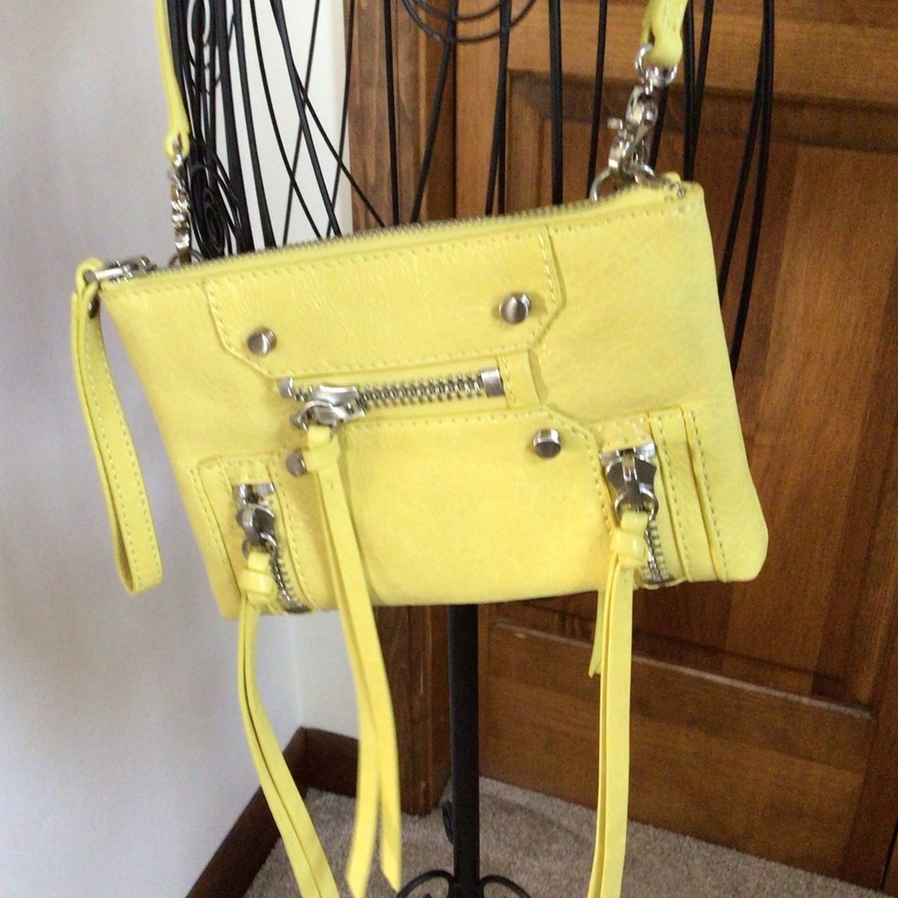 New Botkier Logan Bag Convertible Crossbody/Wristlet in Yellow - Picture 1 of 10